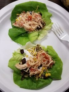 Southwest style Chicken Quinoa Lettuce Wraps
