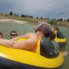 Swimming in the lake
