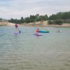 Swimming in the lake