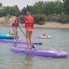 Cousins on the paddle boards