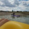 Adam on the paddle board