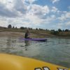 Adam on the paddle board